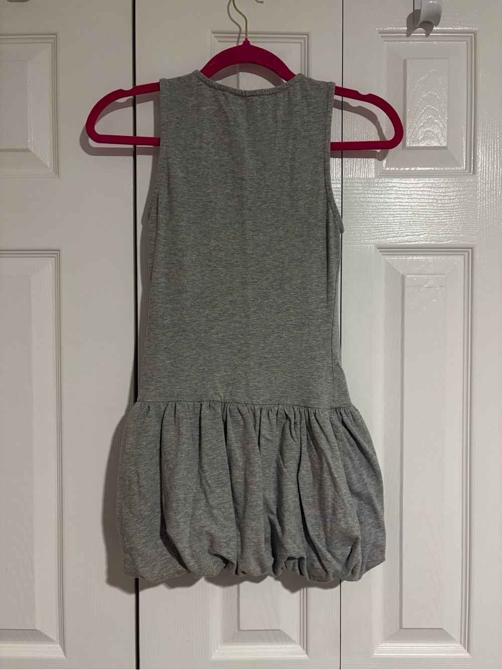 Windsor Heather Gray Sleeveless Bubble Hem Mini Dress - Picture 2 of 3